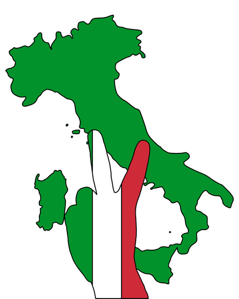 Włochy ręka sygnał - Zdjęcie, obraz