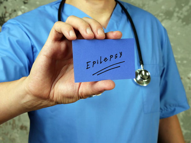 Medisch concept betekent epilepsie met teken op de pagina - Foto, afbeelding