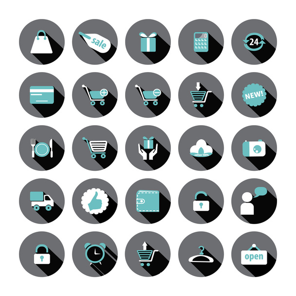 Shopping and Sale vector icons. - Διάνυσμα, εικόνα