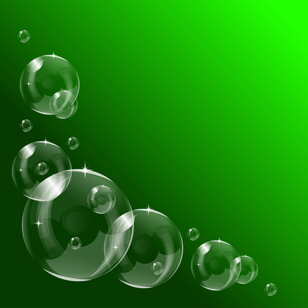 透明石鹸の泡の背景デザイン - ベクター画像