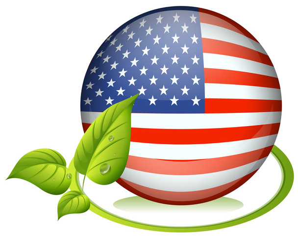 A ball with the USA flag - Vector, afbeelding