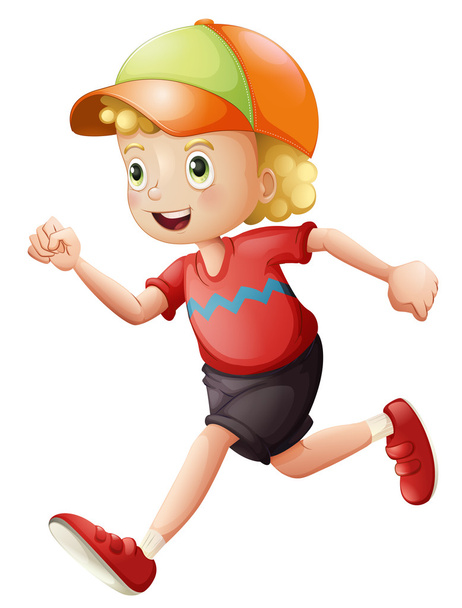 Ein junges Kind rennt - Vektor, Bild