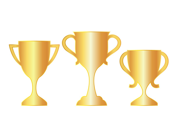 Vector gold cup icons - Vettoriali, immagini