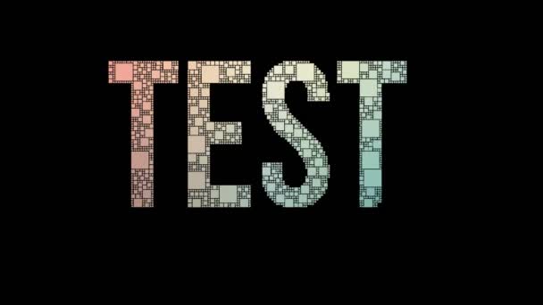 Test Match Pixelated Text Changing Looping Grid met Glitch-effect - Video
