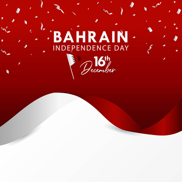 Diseño vectorial del día de la independencia de Bahréin para Banner Print and Greeting Background - Vector, Imagen