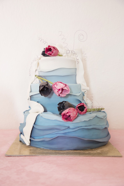 bolo de casamento com flores - Foto, Imagem