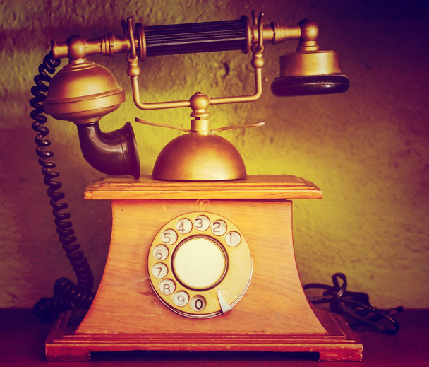 retro telefon - vintage telefon - Fotó, kép
