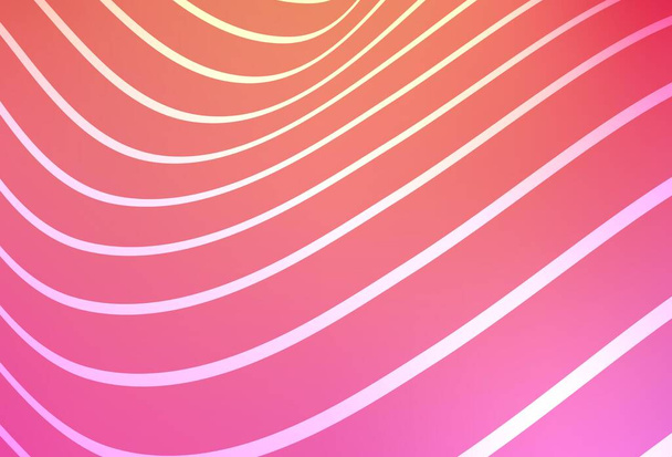 Light Pink, Yellow vector background with curved lines. Blurred geometric sample with gradient. A completely new template for your business design. - Vector, Image