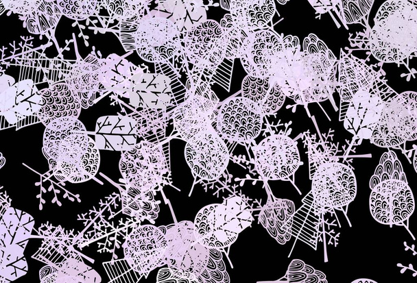 Dark Purple vector fondo elegante con árboles, ramas. Ilustración abstracta geométrica moderna con árboles. Nuevo estilo para el diseño de su negocio. - Vector, Imagen