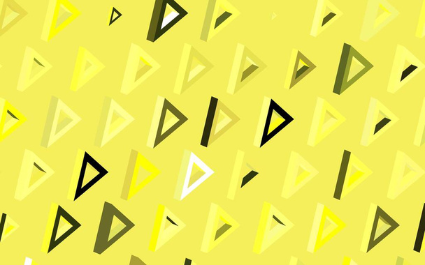 Темно-желтая векторная компоновка с линиями, треугольниками. Блестящие абстрактные иллюстрации с треугольными формами. Лучший умный дизайн для вашего бизнеса. - Вектор,изображение