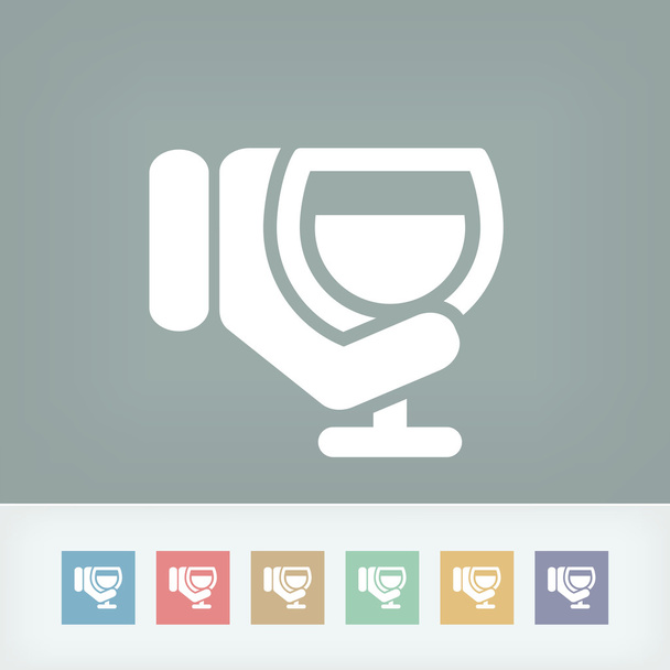 icona del bicchiere di vino - Vettoriali, immagini