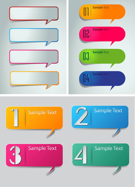 modern text box templates, banner Infographics - Vektor, Bild