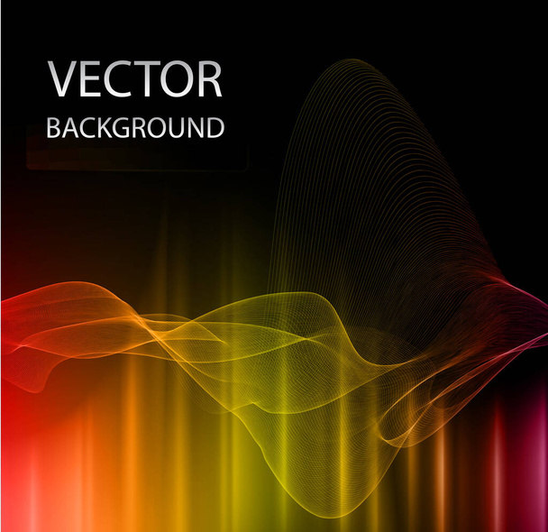 abstract background with glowing lines and dots. vector illustration - Vektor, Bild