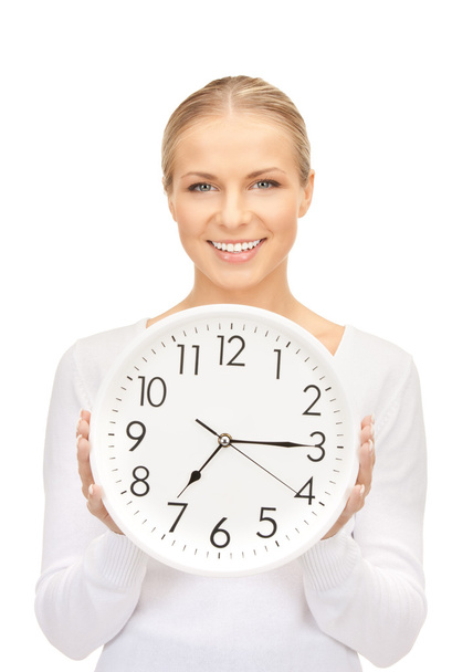 Woman holding big clock - Photo, Image