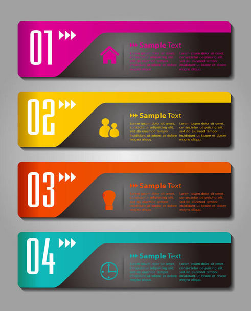 modern text box templates, banner Infographics - Вектор, зображення