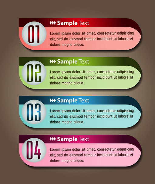 modern text box templates, banner Infographics - Vektör, Görsel