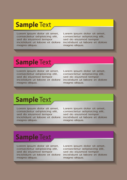 modern text box templates, banner Infographics - Διάνυσμα, εικόνα