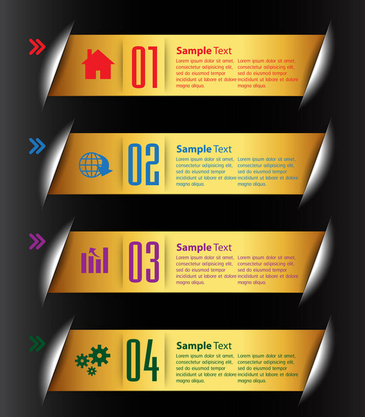 modern text box templates, banner Infographics - Вектор,изображение