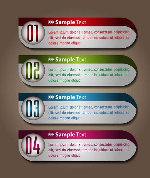 modern text box templates, banner Infographics - Вектор, зображення