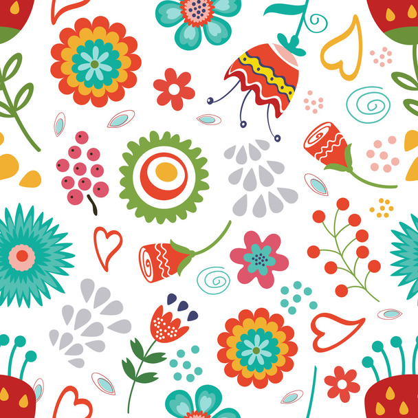 Seamless floral pattern - Vektor, obrázek