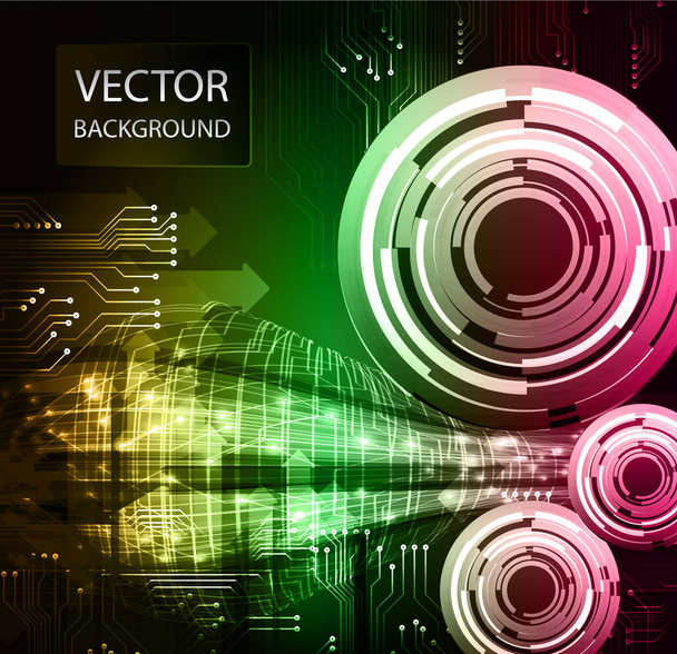 cyber circuit future technology concept background - Vector, Imagen