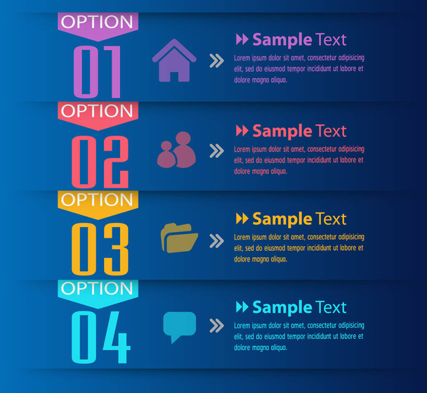 modern text box templates, banner Infographics - Wektor, obraz