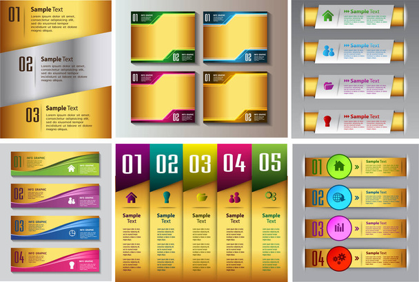 modern text box templates, banner Infographics - Wektor, obraz