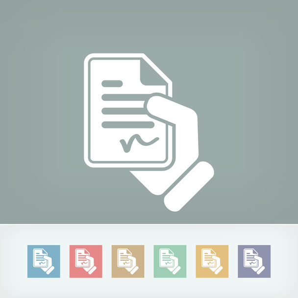 Document signed icon - Vector, Image