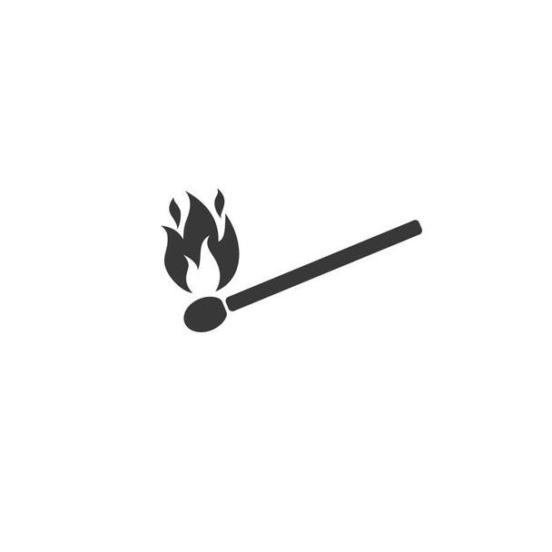 Znak zapałek. Ikona symbolu ognia. Koncepcja płomienia. Wektor stada  - Wektor, obraz