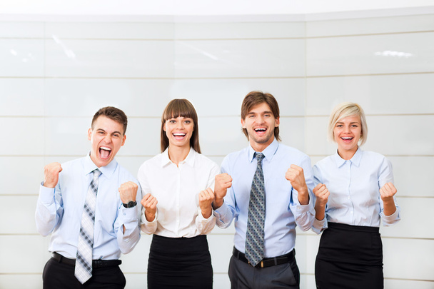 счастливые деловые люди - Фото, изображение