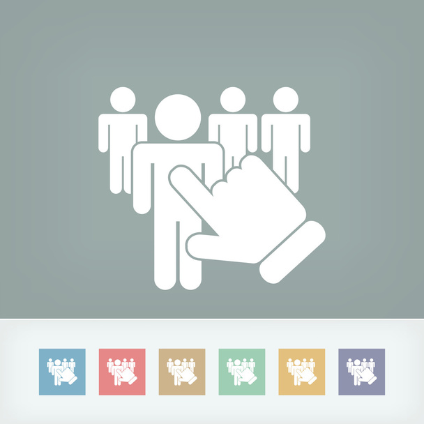 People selection icon - Vector, Image