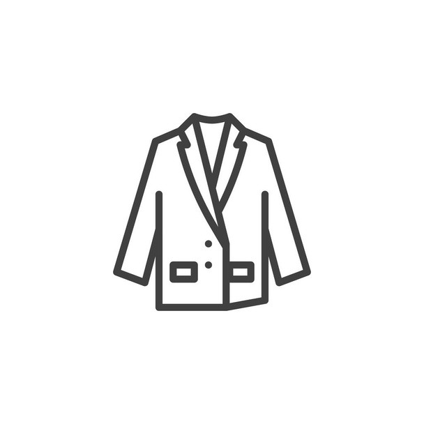 Womens blazer line icon - Вектор,изображение