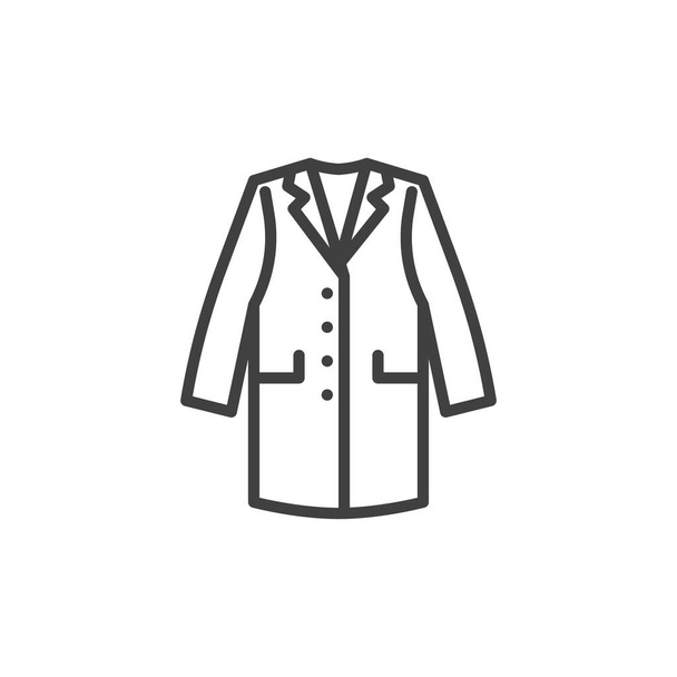 Women coat line icon - Vektör, Görsel