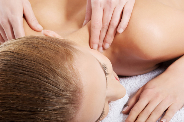 Woman on the massage table - Photo, image