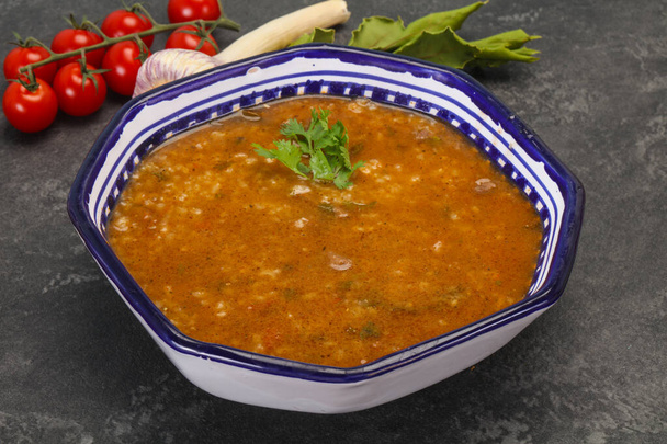 Kavkazská Charcho polévka s hovězím masem a rýží - Fotografie, Obrázek