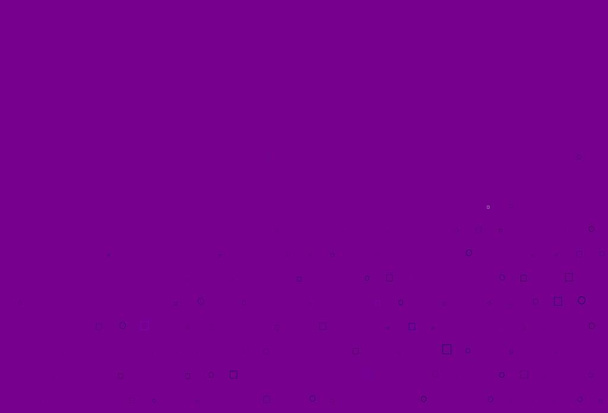 Fond vecteur violet clair avec des points, des taches, des cubes. Illustration colorée avec des cercles, carrés dans le style de la nature. Modèle d'eau, gouttes de pluie. - Vecteur, image