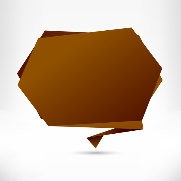 Speech bubble origami style. Vector abstract background. - Vektor, kép