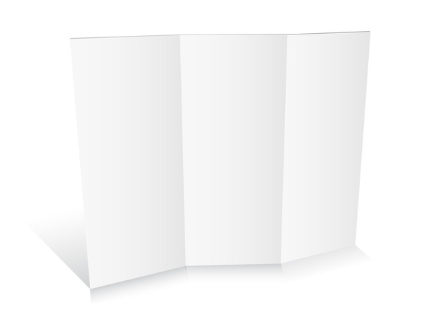 空白の白いジグザグ折り畳まれた紙. - ベクター画像