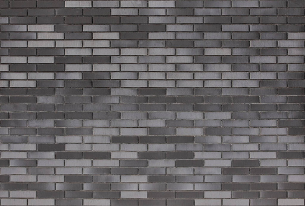 Gray wall Brick texture. Tiling clean for background pattern. Rectangle mosaic tiles wall high resolution. Old or artificially aged in production - Foto, afbeelding