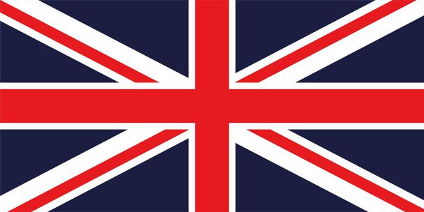 Nationale vlag van het land Groot-Brittannië. Vlag van het Koninkrijk van Groot-Brittannië Dag van Engeland. Staat standaard. Koninkrijk. Parlementaire monarchie. Politieke verkiezingen. Patriottisme. Achtergrondbeeld. - Vector, afbeelding