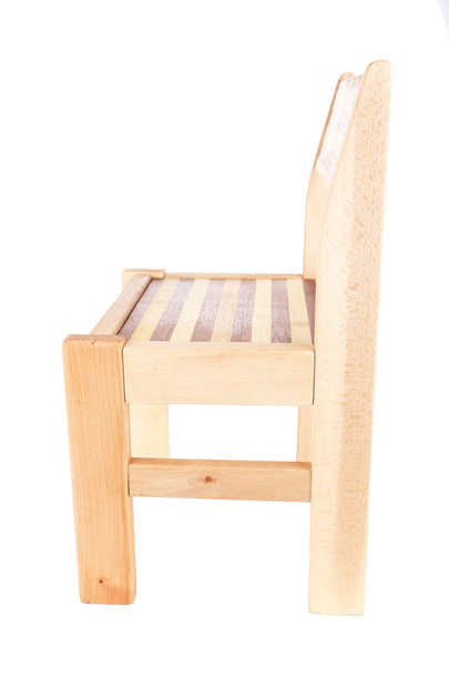 Wooden chair, isolated on white - Foto, afbeelding