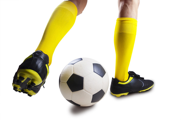 Soccer player dribbling the ball - Foto, Imagen