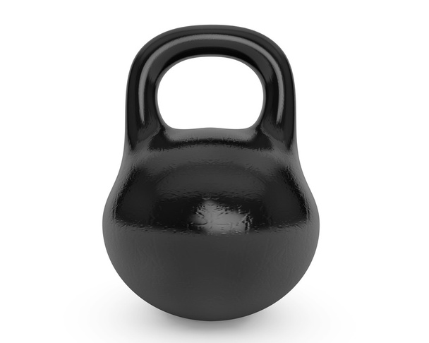 Kettlebell de hierro negro para levantamiento de pesas y fitness
 - Foto, imagen