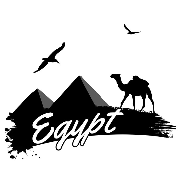 Ретро-плакат Египта
 - Вектор,изображение