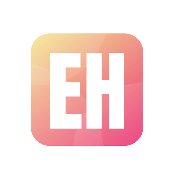 Diseño de Logo Carta EH con estilo simple - Vector, imagen
