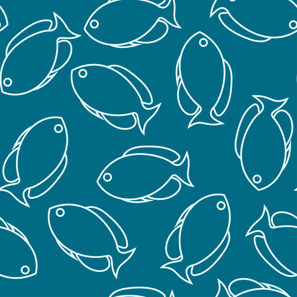 Ocean fish pattern - Vector, afbeelding