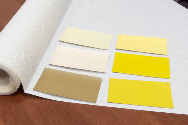 İsimsiz renk paleti kartları boyama ve seçici odaklanma için bir sayfada - Fotoğraf, Görsel