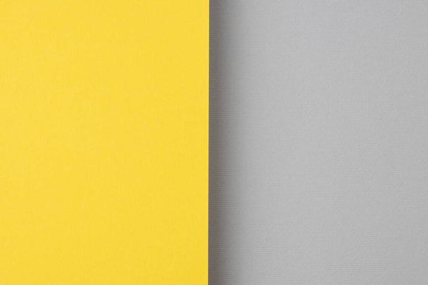 Bright yellow paper real texture background. - Foto, Imagen