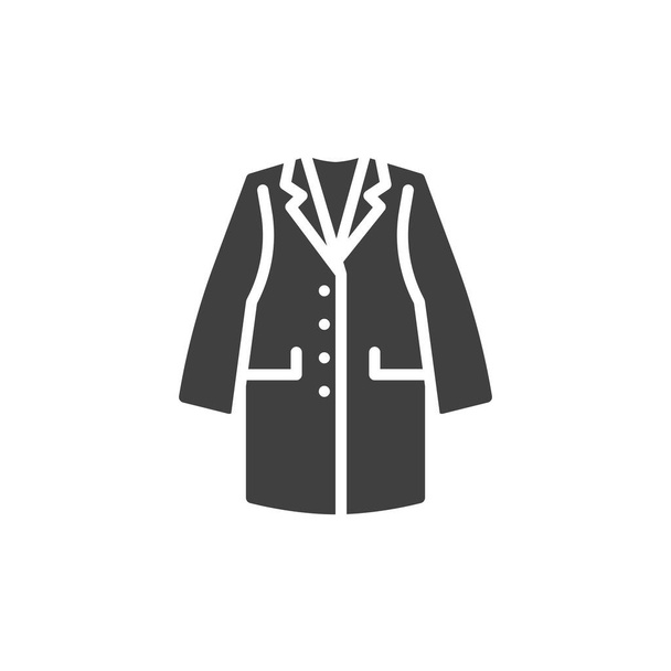 Women coat vector icon - Vector, afbeelding