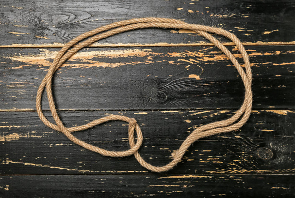 Kehys valmistettu köydestä puupohjalla - Valokuva, kuva